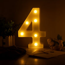 Load image into Gallery viewer, Luminoso led carta luz da noite criativo 26 inglês alfabeto número bateria lâmpada romântico festa de casamento decoração