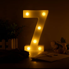 Load image into Gallery viewer, Luminoso led carta luz da noite criativo 26 inglês alfabeto número bateria lâmpada romântico festa de casamento decoração
